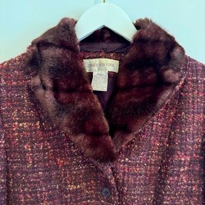 Vintage Jones New York blazer with Fur Trim Collar